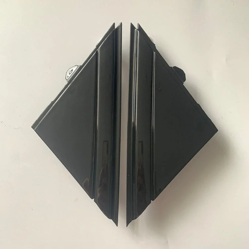 Bright black mirror triangle trim plate for Fiat 500 (2007–2023)