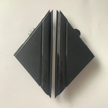 Bright black mirror triangle trim plate for Fiat 500 (2007–2023)