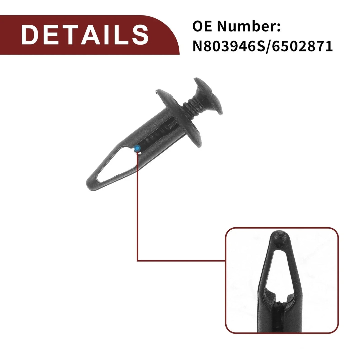 Front Fender Skirt Clips for Chrysler 200, Pacifica (2011-2014, 2017-2023)