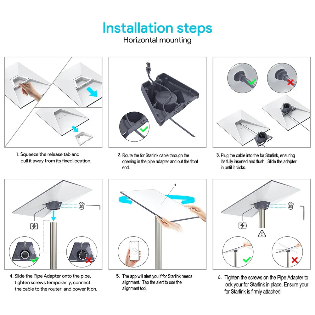 RV Roof Bracket for Starlink GEN3/V3