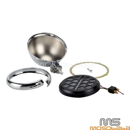 5.75'' LED Headlight DRL Lights Chrome Bucket for Harley Softail