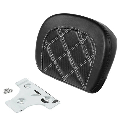 Black Passenger Sissy Bar Backrest Pad for Harley Touring Electra Glide (2014-2023)