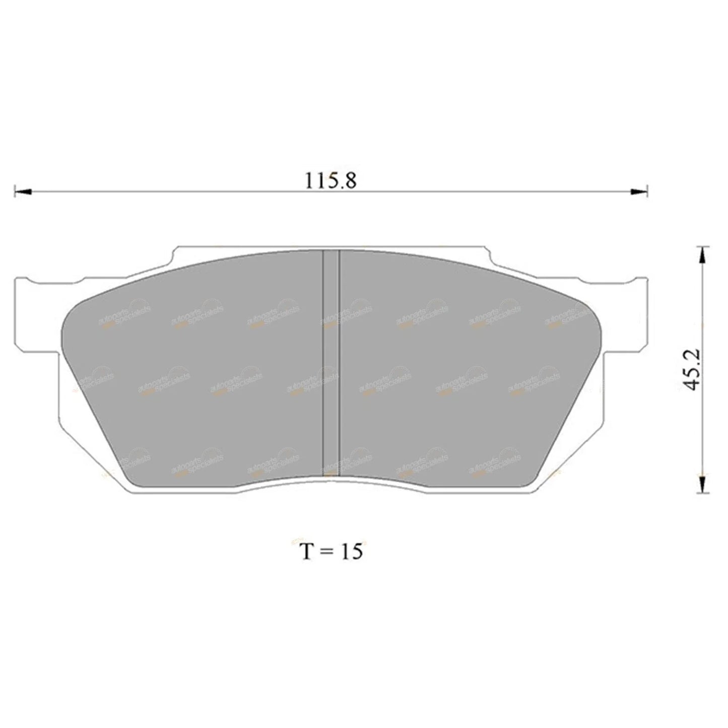 Front Disc Brake Pad Set for Honda Prelude AB 4cyl 1.8L ET (1983-1985)