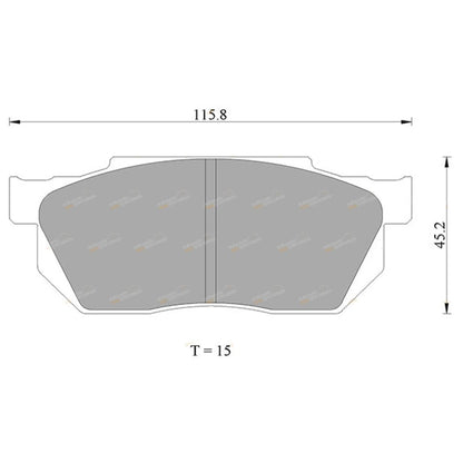 Front Disc Brake Pad Set for Honda Prelude AB 4cyl 1.8L ET (1983-1985)