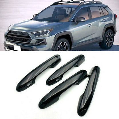 Black Car Door Side Handle Covers for Toyota RAV4 (2019-2020)