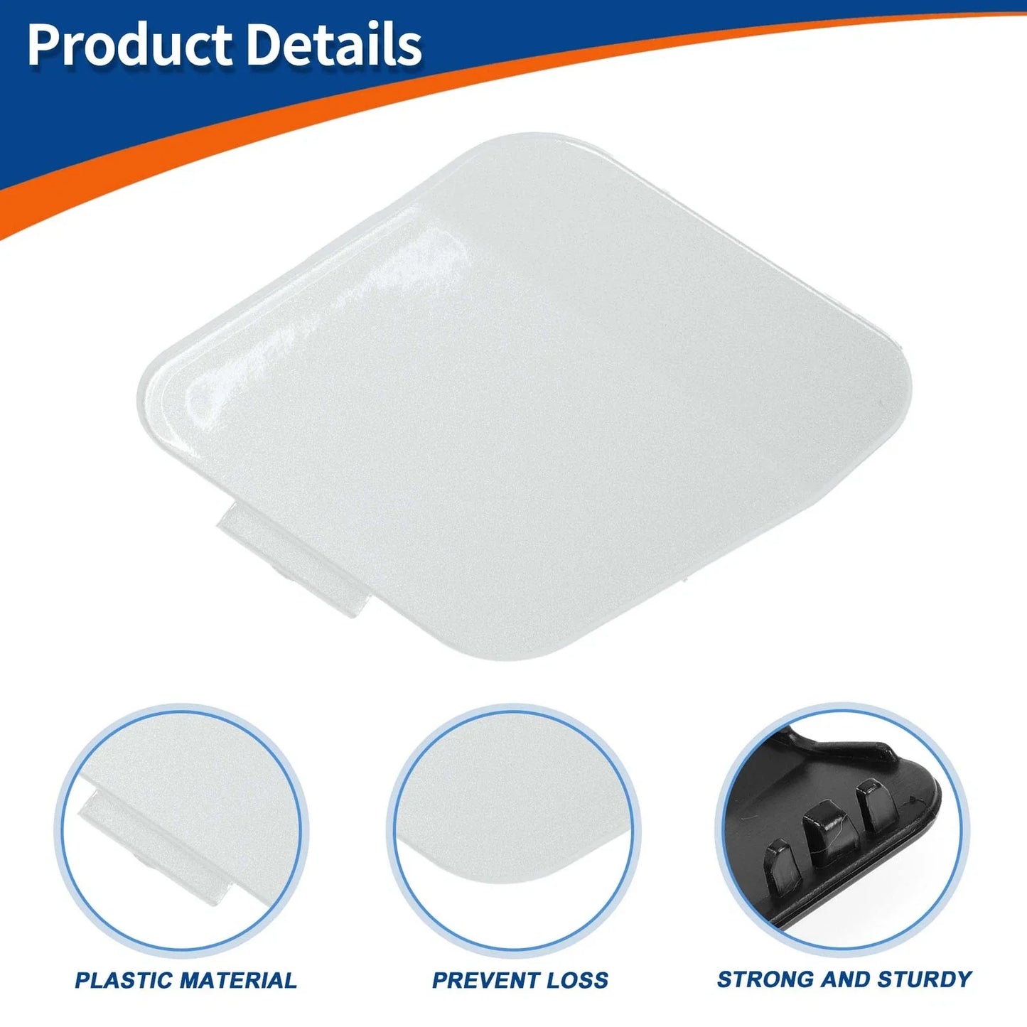 Front Tow Hook Cover for BMW 114i (2012-2014) Mineral White