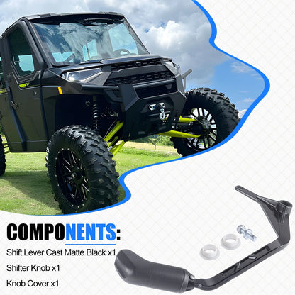 Shift Lever Matte Black & Knob for Polaris Ranger 1000 Crew XP PRO (2018–2025)