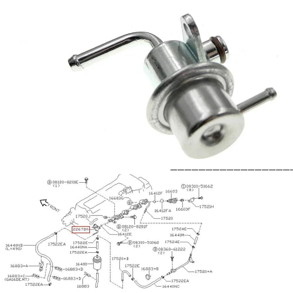 Fuel Pressure Regulator 3.5BAR for Nissan 200SX Sentra (1995-1998)