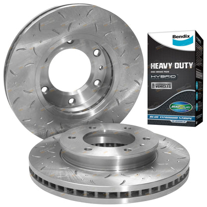 Front Slotted Dimpled Disc Rotors for Ford Ranger (2011-2019)