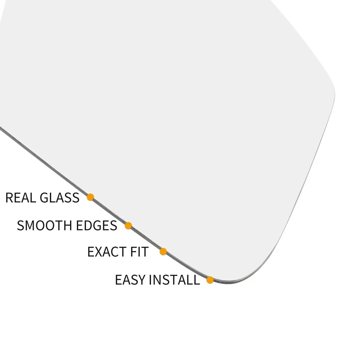 Heated Mirror Glass with Backing Plate Left Side for Mercedes-Benz GL 320