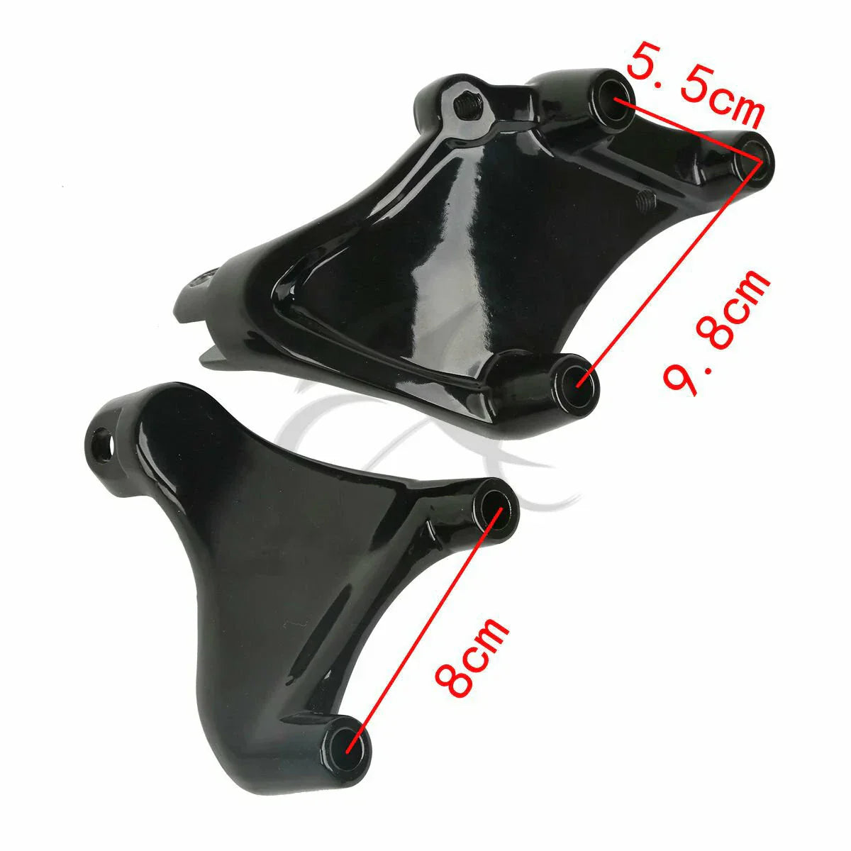 Black Rear Footpeg Mounts for Harley Sportster 883 1200 Roadster (14-20)