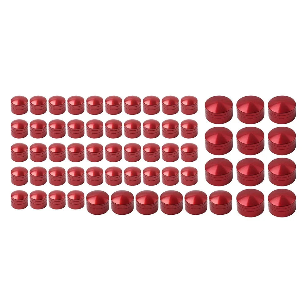 Red 61X Engine Bolt Topper Cap for Harley Touring Road King Street Glide (1999-2006)