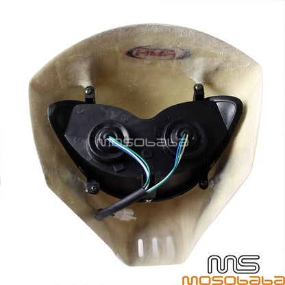 White Alien Headlight for Yamaha Project Bike Naked Motorcycle