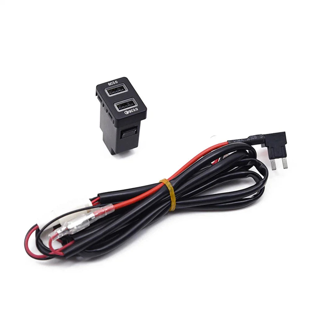 18W Dual QC3.0 Fast Charger for Mitsubishi Outlander Eclipse Cross L200