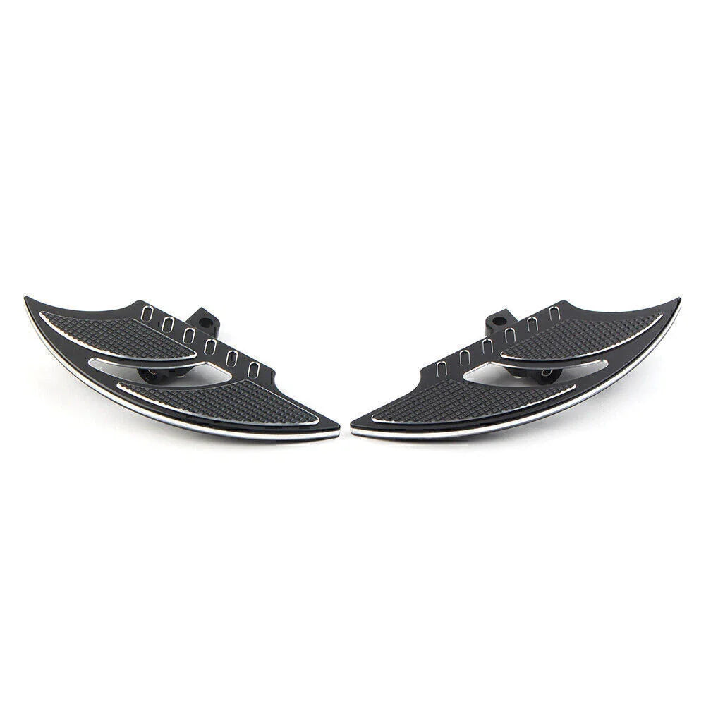 Black Male Mount Foot Pegs for Harley Dyna FXD FLST (2006-2017)