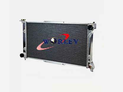 2Row Aluminum Radiator + Fan for Subaru Legacy Brighton GT LS H4 (95-99)