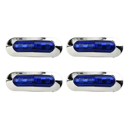 Lamp 12-24V 4x Blue Courtesy Lights for Marine Boat