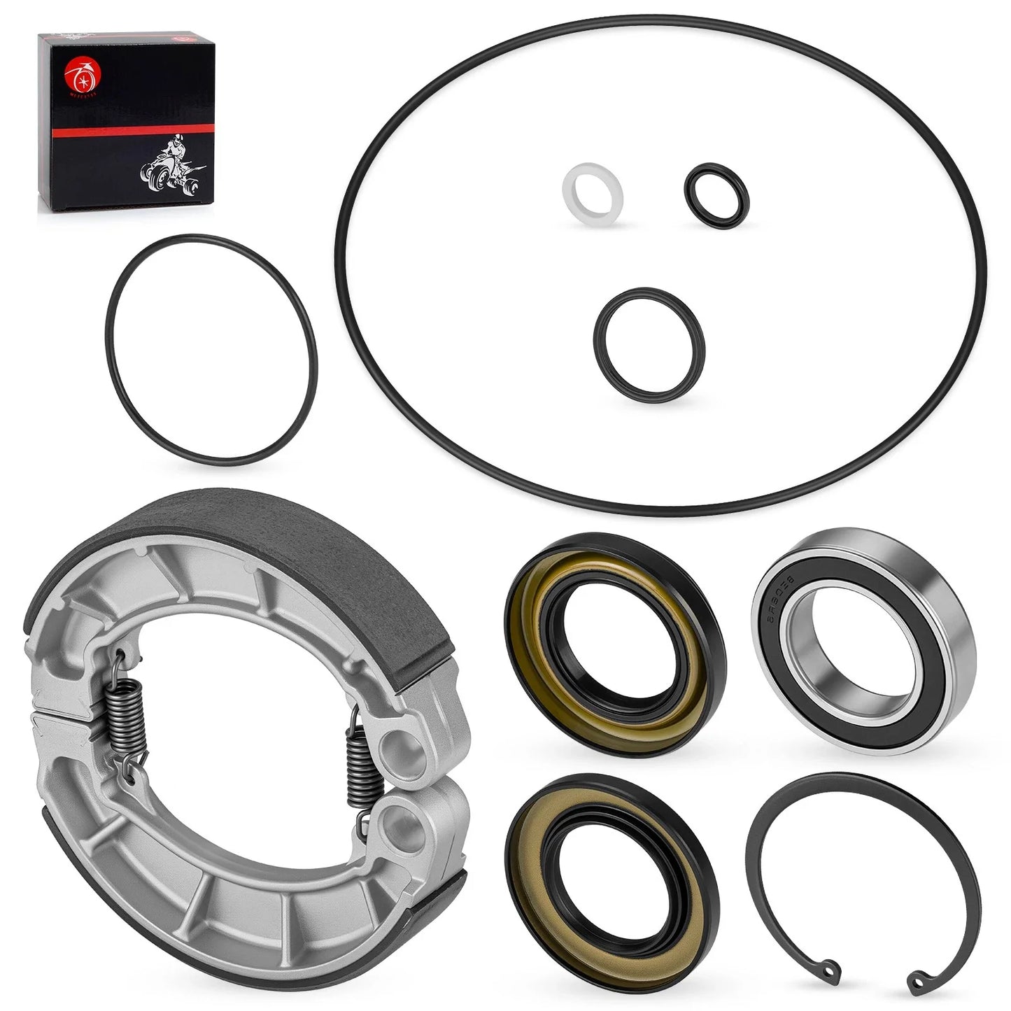Brake Drum Bearing Seals & Shoes Kit for Honda Rancher 420 TRX420FM (2007–2013)