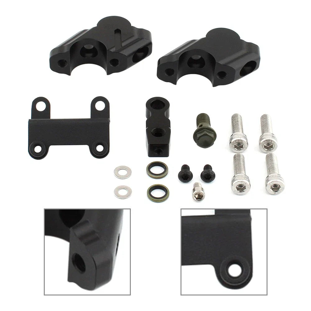 Handlebar Risers w/ Brake Hose Extension for Yamaha MT-07 (2014-2023)