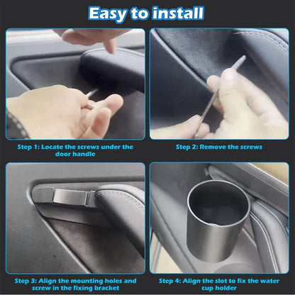 Door Handle Cup Holders for Tesla Model 3 & Y (2017-2023)