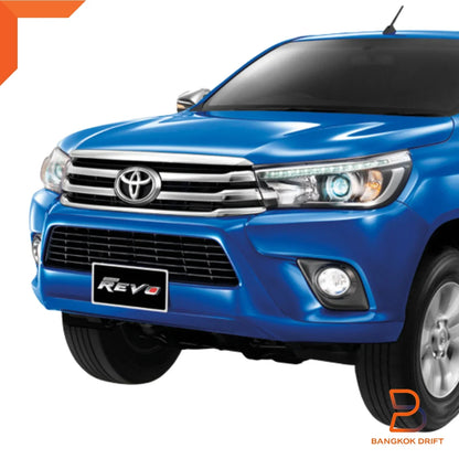 Fog Lamp Spot Light for Toyota Hilux Revo Ute (2015-2020) Black Cover Chrome