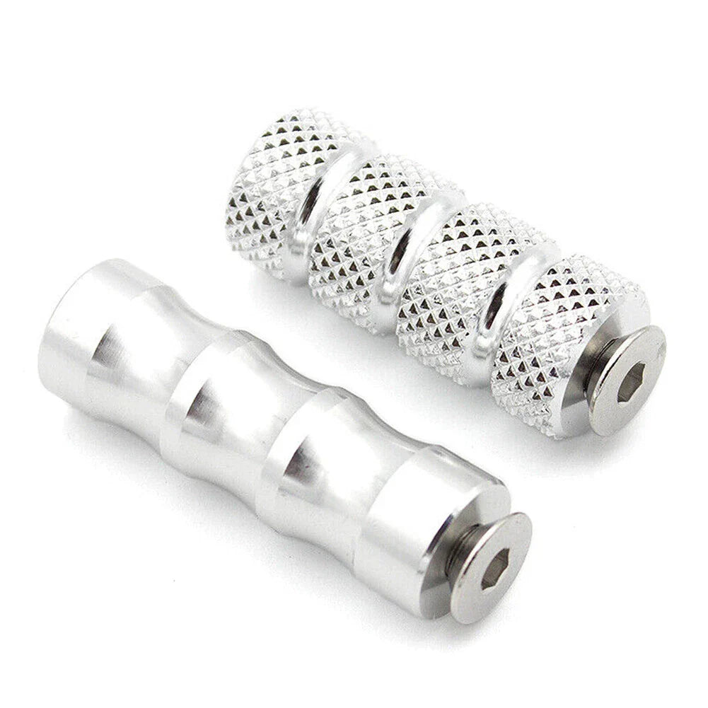 6mm Foot Peg Gear Shift Brake Lever Toe Peg Pedal for Universal Motorcycle Silver
