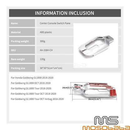Chrome Switch Panel Cover for Honda Goldwing GL1800 (2018-2020)