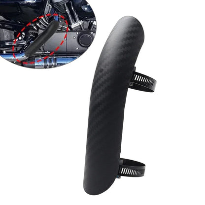 Universal Exhaust Muffler Pipe Heat Shield Cover for Motor - Matte Black