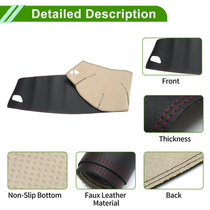 Dashboard Cover for BMW 5 Series (2014-2017) Dash Mat Carpet Black Red