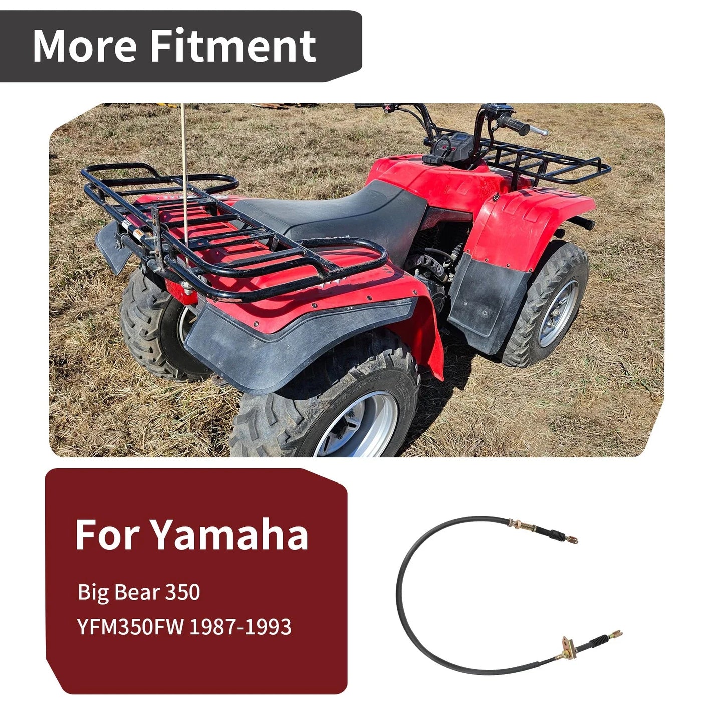 Reverse Lever Cable for Yamaha Big Bear 350 YFM350 FW (1987–1993)