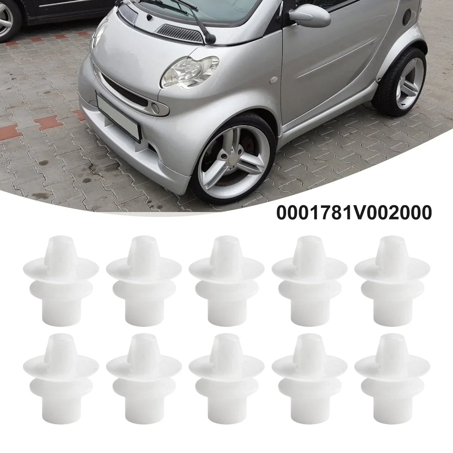 Rear Bumper Mudguard Wheel Arch Clips for Smart Fortwo City Coupes Cabrios
