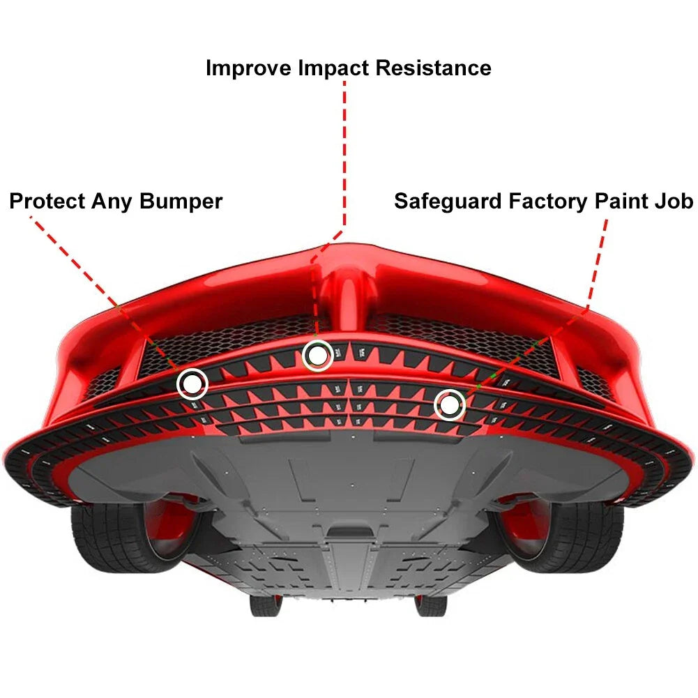 8x Universal Front Bumper Scrape Guard Anti-Skid Protector 30x2.5cm
