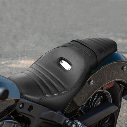 Black Rider Driver Passenger Seat for Indian Scout (2015-2023, Sixty 2016-2023)