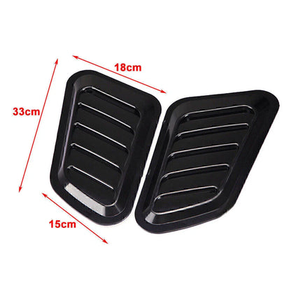 Car Decorative Air Flow Intake Hood Scoop Vent Bonnet Cover Black