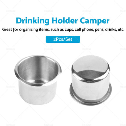 Stainless Steel Cup Holders for Marine Car Truck Camper RV Boat