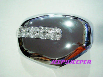 Chrome LED Mirror Covers for Mitsubishi L200 Triton Pajero (2005-2015)