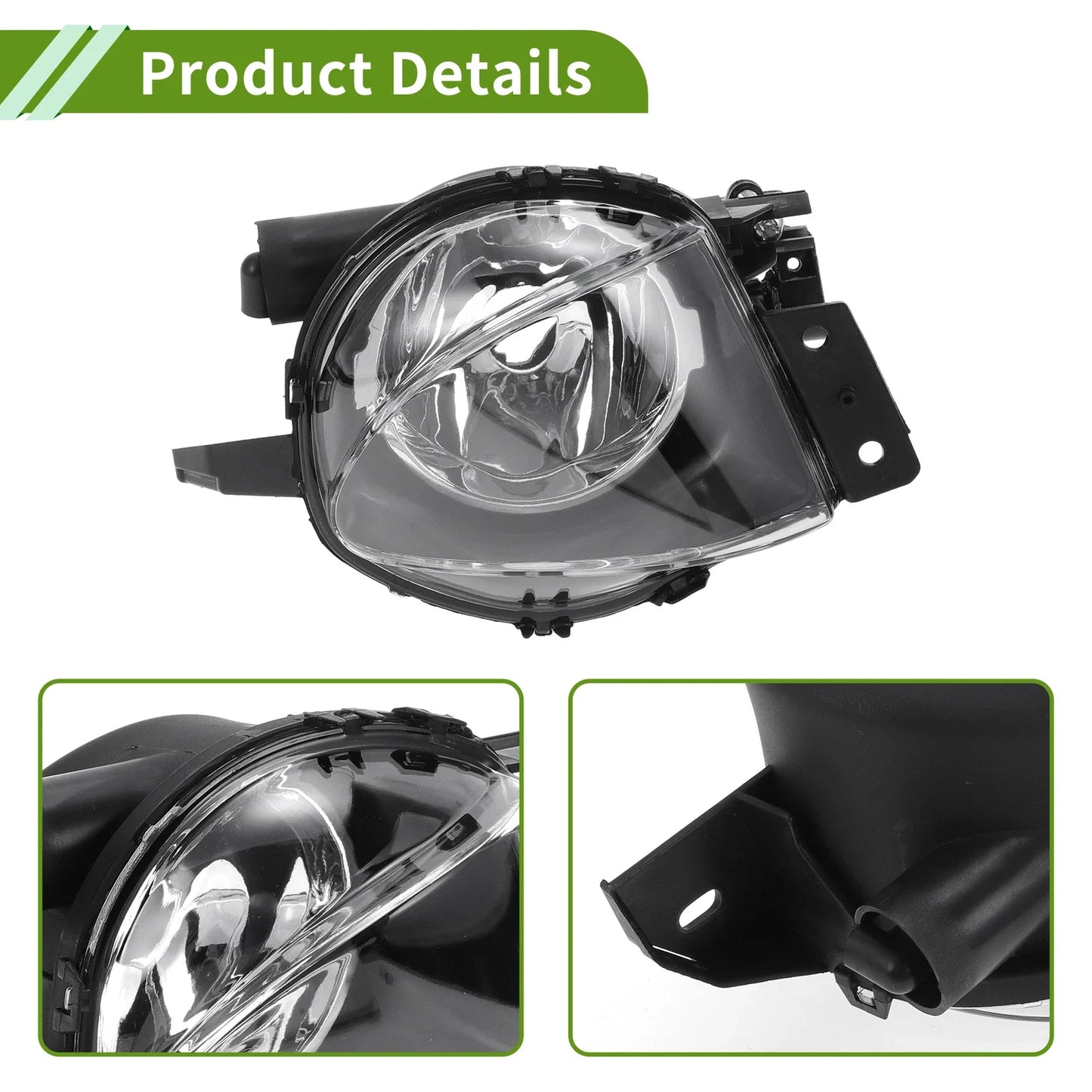 1 x Fog Light Grill for BMW 330i (2006-2008) Clear Black