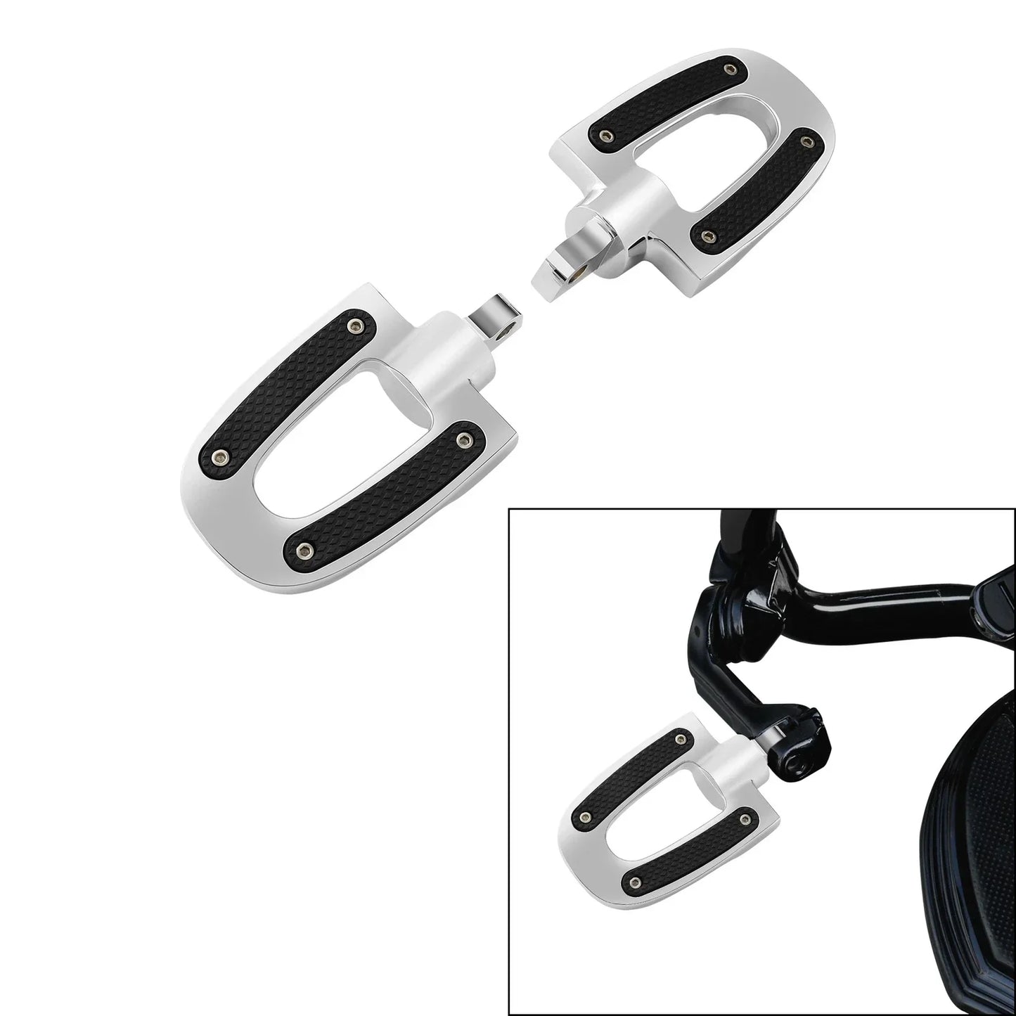 Chrome Highway Footpeg Footrest Male Mount for Harley Touring Road Glide (2009-2023)