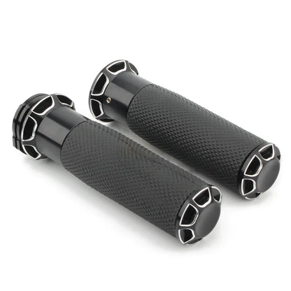1" Black Hand Grips for Harley Touring Dyna Sportster