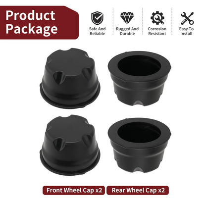 4X Front Rear Wheel Caps for Suzuki King Quad 750 LT-A750 (2008–2023)