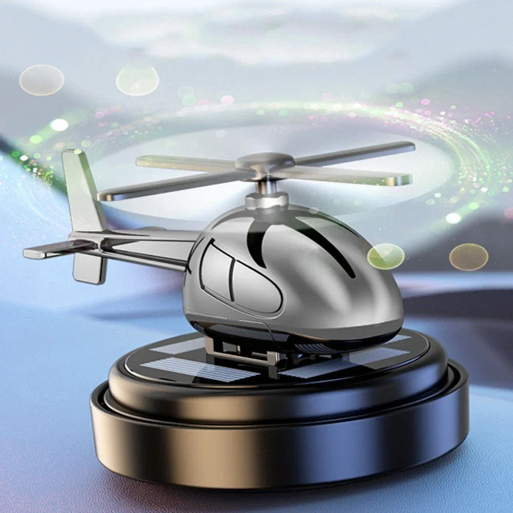 Advanced Solar Panel Car Diffuser Styled Like a Helicopter for Fresh Air