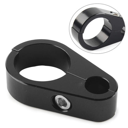 Black Brake Clutch Cable Clamp Clip for Harley 1'' Handlebar