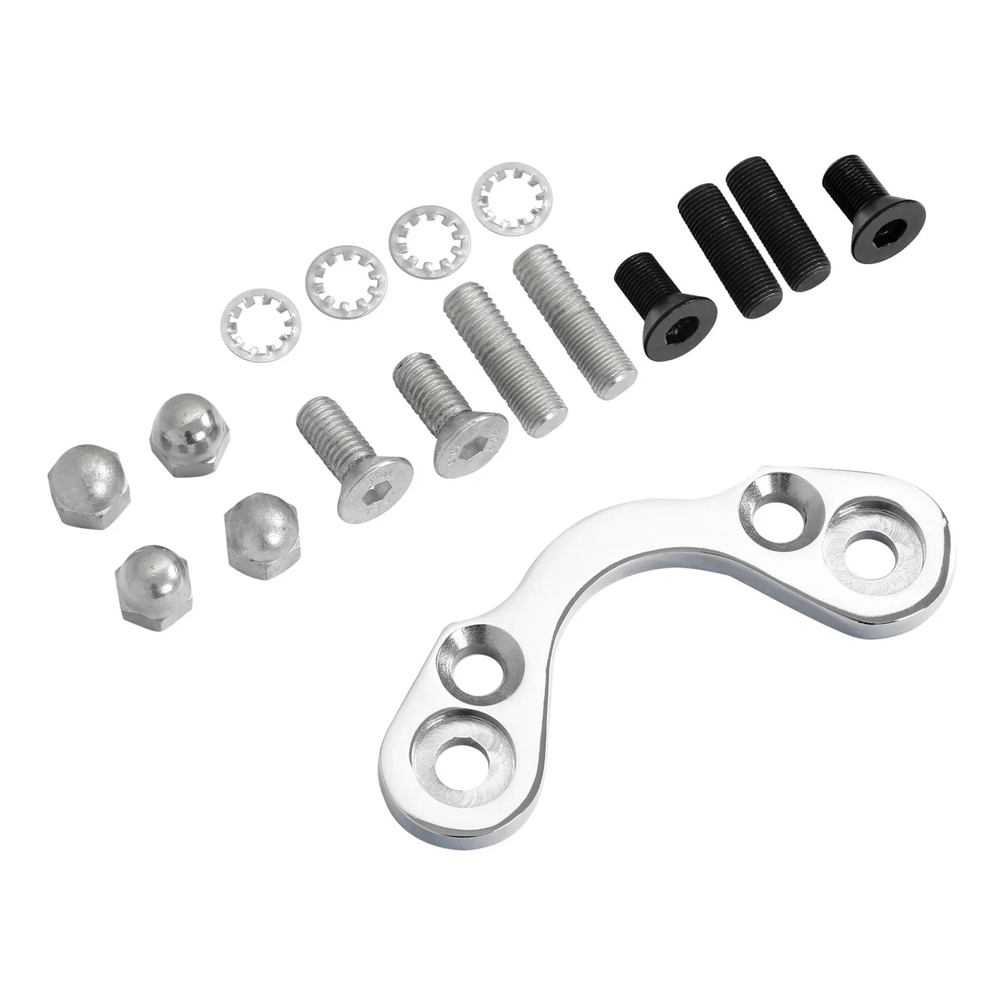 Handlebar Tree Adapter Front End Clamp 3.5in 4.75in for Harley