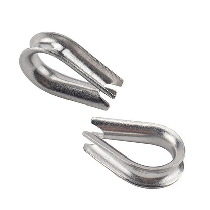 10 x 1/4 Wire Rope Cable Thimble for Marine Yacht 316 Stainless Heavy Duty