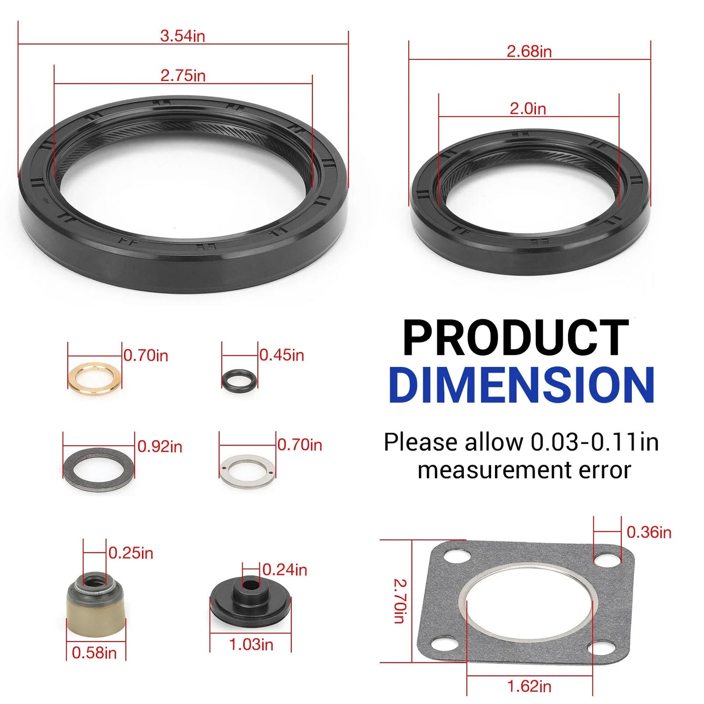 Gaskets Seals Rebuild Kit for Kawasaki Mule 2510 3010 4010 Diesel (2002–2010)