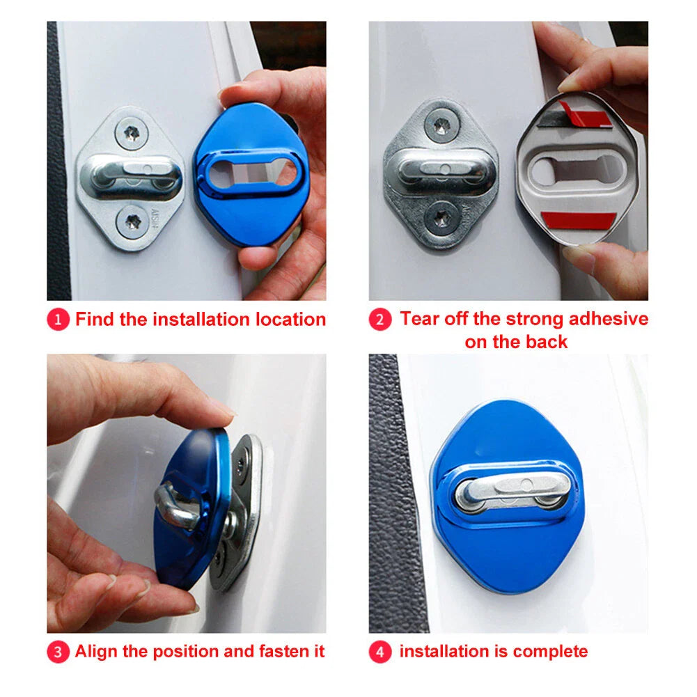 Blue Door Lock Protective Cover for Honda, Toyota, Mazda, Hyundai
