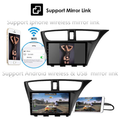 9" Android 11 Stereo GPS Head Unit for Honda Civic Hatchback (2012-2015)