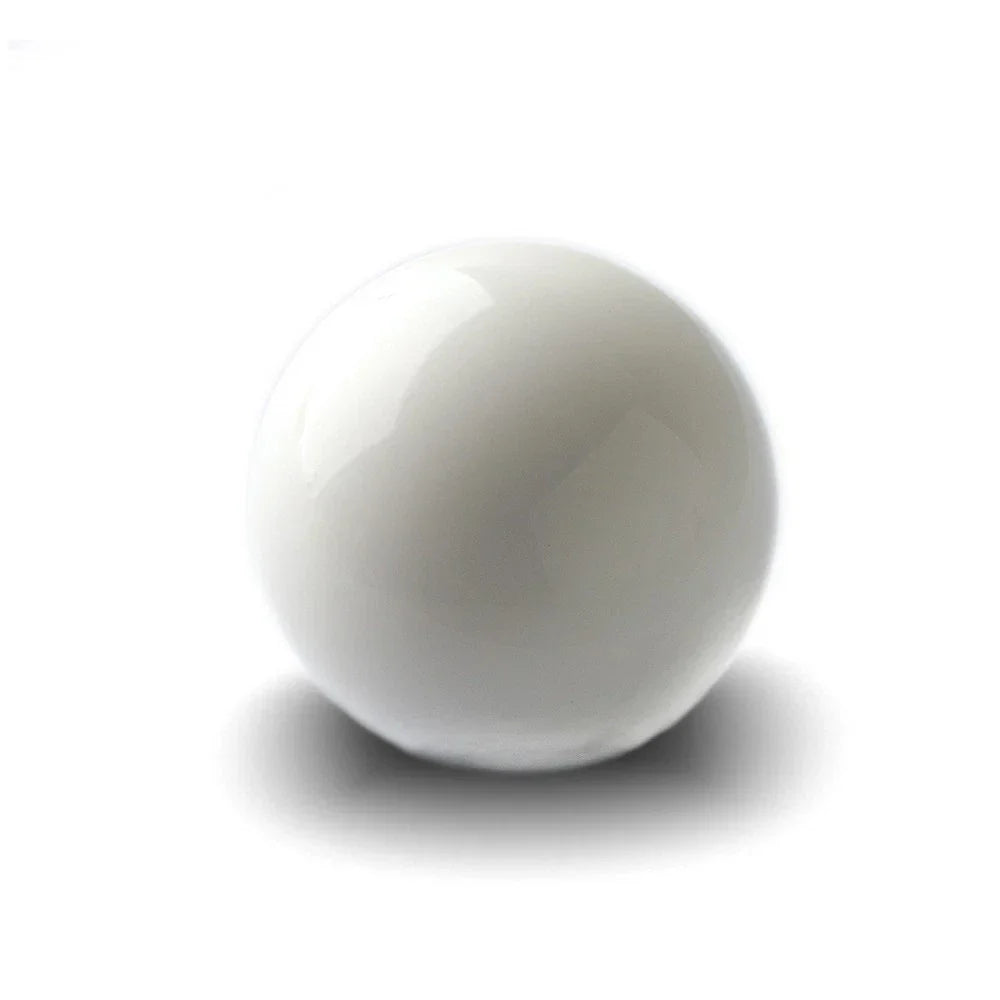 Acrylic White Round Ball Shift Knob for Manual Gear Shifter - 3 Adapters