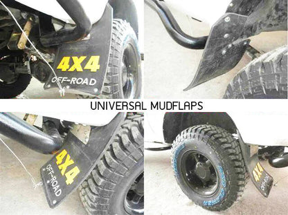 Mud Flaps for Mitsubishi 4WD 4X4 Off-Road Truck - Black Rubber