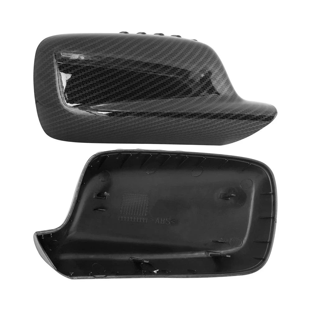 Carbon Fiber Look Side Mirror Cover Cap for BMW E46 E65 E66 E67 (2000-2006)